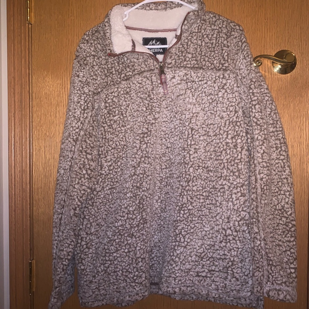 light brown sherpa